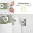 thumbnail image 5 of Green White Ombre No Hook Shower Curtain Waterproof,Bathroom Curtains with Snap in Liners and See Through Top Window,Country Pastoral Gradient Minimalist Hotel Style Bathtub Curtains Shower 72"Wx72"L, 5 of 8