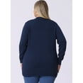 thumbnail image 4 of DARING DIVA Women's Plus Size Classic Cardigan Sweaters 4X Dark Blue, 4 of 6
