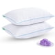 thumbnail image 1 of Almohadas de espuma viscoelástica triturada para dormir, paquete de 2, almohadas refrescantes para la cama, tamaño estándar, juego de 2, almohada firme para quienes duermen de lado y boca arriba,, 1 of 7