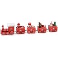 thumbnail image 3 of 5 piezas pequeño tren de navidad de madera para decorar mesa de navidad decoración de navidad Afortunado Sencillez, 3 of 4