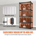 thumbnail image 4 of VEVOR Storage Shelving Unit 5-Tier Adjustable 36"W x 16"D x 72"H, 2000 lbs Load Heavy Duty Garage Shelves Metal Organizer Wire Rack, 4 of 9