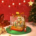 thumbnail image 4 of 654 Pcs Christmas Snow-Room Building Block Set with LED Lights and Transparent Display Box, Christmas-Toys Christmas-Sock-Filling for Kids & Adults, 4 of 6