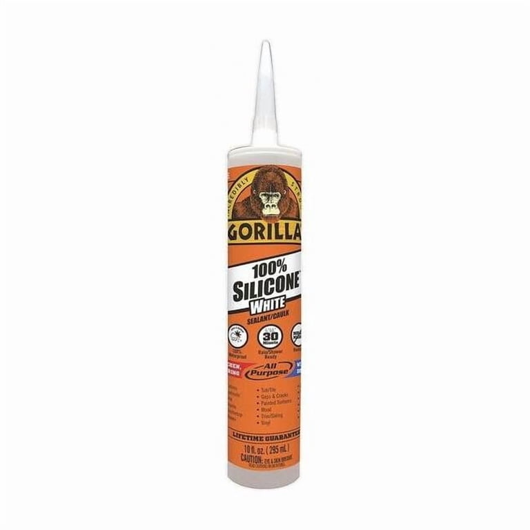 Gorilla Waterproof Silicone Sealant Caulk, White photo 1