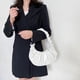thumbnail image 1 of Bolsa Retro Mujeres Color puro plisado PU Hombro Axila Bolso Bolsos (Blanco) JShteea Para Estrenar, 1 of 9