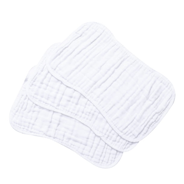 EeaseMX 3 paños para eructar para bebé, hombreras, cojín para escupir leche, toalla de gasa para bebé (blanco)