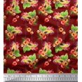 thumbnail image 1 of Soimoi Crepe Silk Fabric Flowers & Mix Fruits Printed Craft Fabric by The Yard 42 Inch Wide, 1 of 1