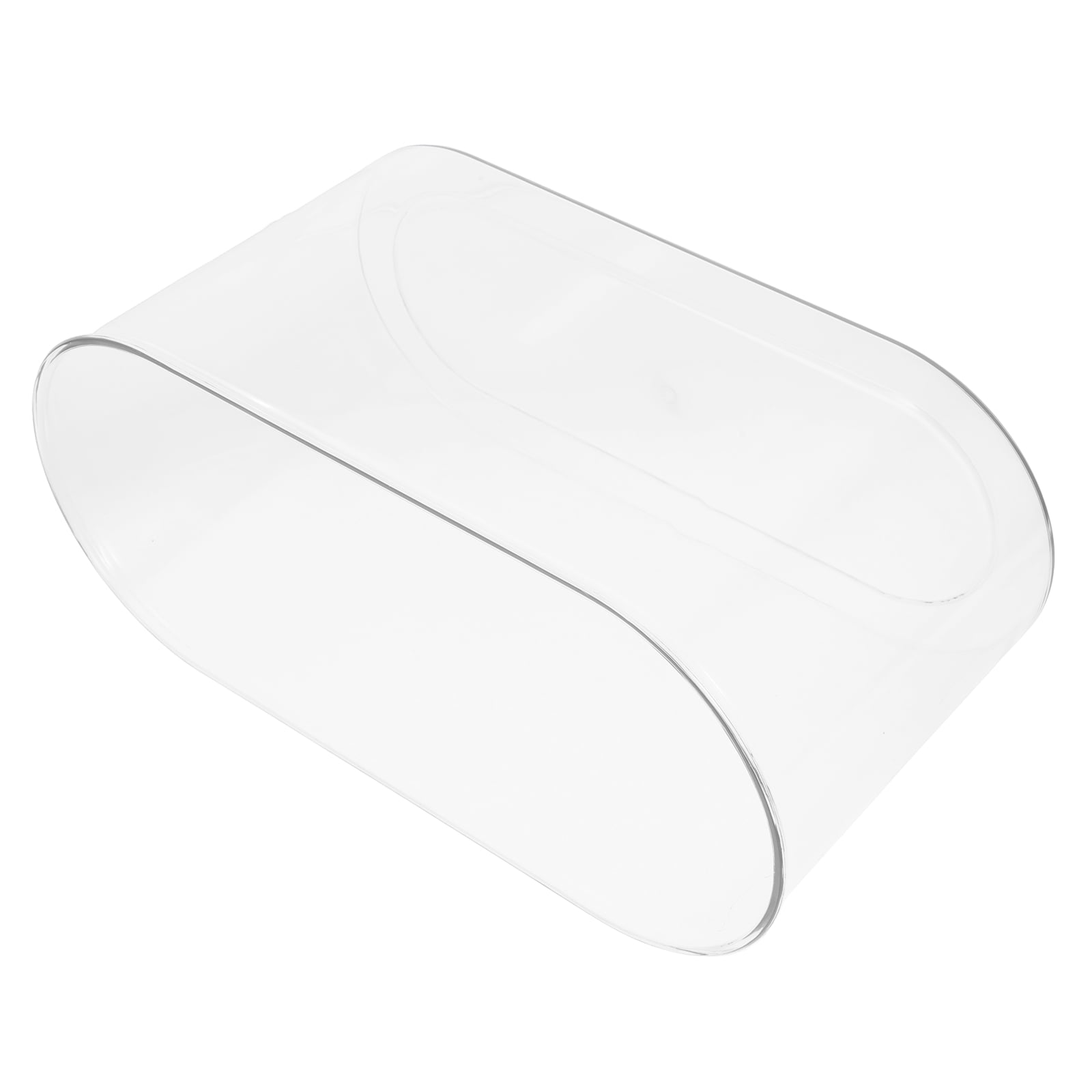 LEXSOMEO Small Betta Fish Tank Oval Plastic Desktop Fish Bowl 12 Inch Transparent Vase Planter Narrow Space Container For Office Decor Fish Turtle Reptile Shrimp Crab Habitat