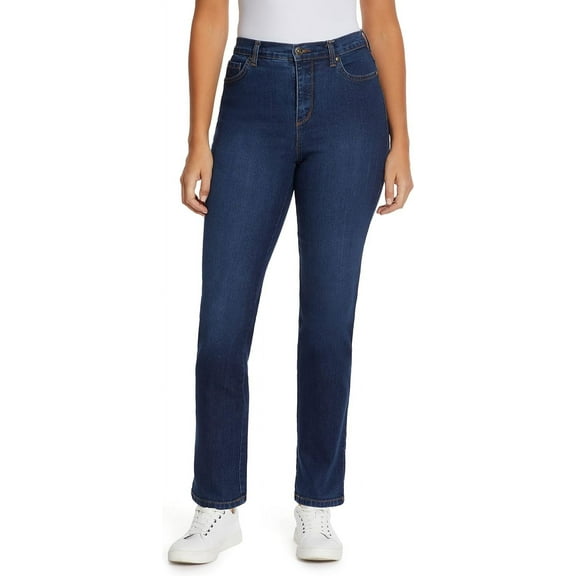 Gloria Vanderbilt Women's Classic Amanda High Rise Tapered Jean 10 Long Scottsdale Wash