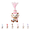 Double layered hat/Pink#002, variant on Jeweled Goat Stuffed Animal Plush Toys With Hat,Hat Gem Decor Stuffed Goat,Polyester Plush Toy,Home Decor Plush Ornament for New Year Carnival & Children’s Birthday Gifts-Double Layered Hat/Red
