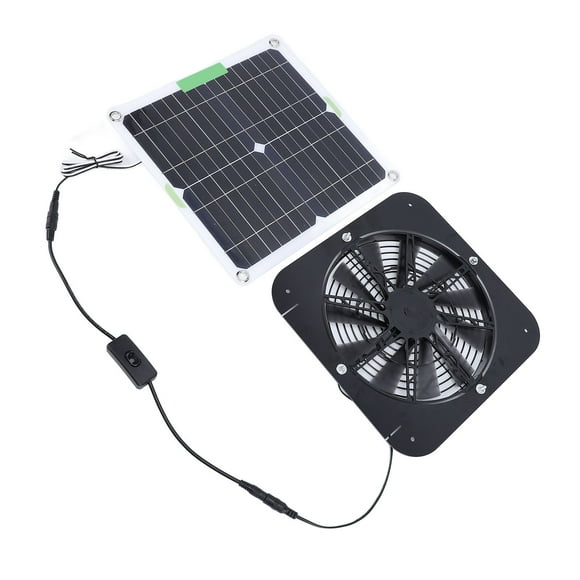 Solar Panel Exhaust Fan, Portable Multifunctional 100W Solar Panel Powered Fan for Greenhouse