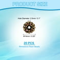 thumbnail image 2 of Uxcell 14mm Resin Rhinestone Clay Beads for Jewelry Making, 20 Pack, Black Gold, 2 of 7