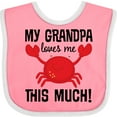 thumbnail image 3 of Inktastic My Grandpa Loves Me Crab Boys or Girls Baby Bib, 3 of 4