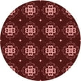 thumbnail image 1 of Ahgly Company Machine Washable Indoor Round Transitional Cherry Red Area Rugs, 5' Round, 1 of 7
