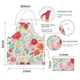 thumbnail image 7 of Pioneer Flower Floral Print Pattern Apron-Garden Aprons for Women with Pockets-Cotton Linen Waterproof Kitchen Cooking Gardening Aprons Adjustable for Kitchen,Cooking,BBQ and Salon 33x27 Inch, 7 of 7