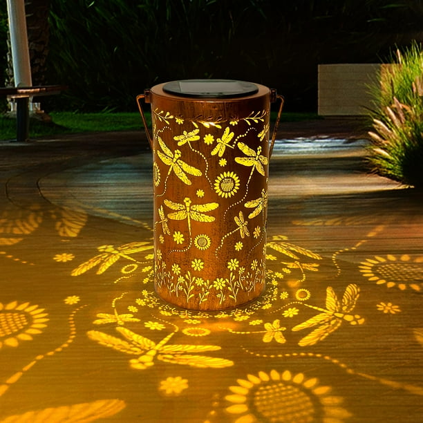Farol solar ANYTALK Dragonfly para exteriores, impermeable, para jardín