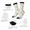 thumbnail image 3 of Daiia Scandinavian Africa Print Crew Socks – Soft Breathable Long Socks for Men & Women, Moisture-Wicking & Comfortable Daily Wear Socks, One-Size Fits Most (US 5-11), 3 of 6
