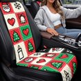 thumbnail image 4 of CHAQLIN Christmas Icons Checkered Quilted Car Seat Protector, Non Slip Polyester Car Seat Covers 2 Pcs Non‑Slip Car Front Seat Covers for Universal Fit for Most Vehicles, 4 of 7