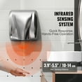 thumbnail image 4 of KFFKFF Hand Dryer, Stainless Steel Commercial Hand Dryer, 1300W High Speed Air Dry Hands Wall Mount Automatic Infrared Sensor, 4 of 8