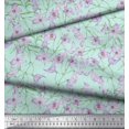 thumbnail image 2 of Soimoi Cotton Cambric Fabric Leaves & Wild Flower Floral Print Fabric by Yard 42 Inch Wide, 2 of 3