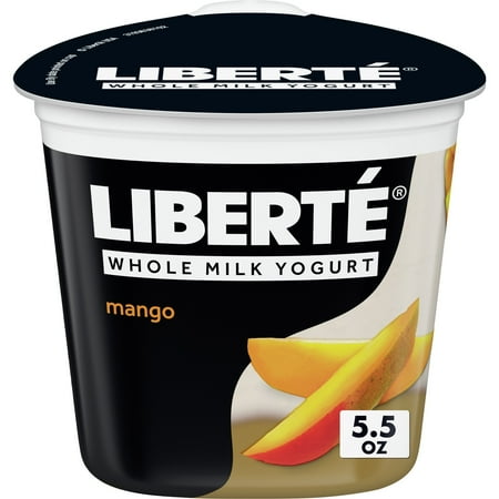 Liberté, Mango Whole Milk Yogurt, 5.5 oz Plastic Cup