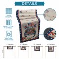 thumbnail image 6 of Independence Day Truck Table Runner 72 Inches, Blue Star Firework 4th of July Beige Bed Runner Dresser Scarves Tabletop for Indoor Outdoor Parties/Ceremony/Banquet, 14" x 72", 6 of 9