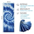thumbnail image 2 of Blue White Tie Dye Spiral Pattern Hot Yoga Mat Towel Non Slip for Hot Yoga - Quick-Drying Yoga Mat Cover with 4 Corner Pockets with Travel Bag - Hot Yoga Towel Non Slip 70"x26", 2 of 6