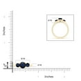 thumbnail image 4 of ANGARA Natural 1 Ct Classic Round Sapphire Three Stone Ring in 14K Yellow Gold for Women (Size-6mm) | September Birthstone, Birthday, Anniversary, Jewelry Gift for Women | Natural Blue Sapphire Ring, 4 of 9