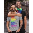 thumbnail image 4 of Rainbow Quote Gay Pride Shirt for Men - Love is Love and Equality Slogans - Supportive LGBTQ Apparel - Comfortable and Breathable Fit - Medium Gray, 4 of 6