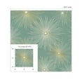 thumbnail image 2 of NextWall Teal & Metallic Gold Starburst Geo Peel and Stick Wallpaper, 2 of 8