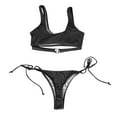 thumbnail image 5 of Traje de baño Tankinis de bikini con estampado de superposición de talla grande con relleno push-up para mujer Fridja  nalpqowj55447, 5 of 5