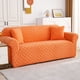 thumbnail image 5 of Funda de sofá súper elástica para silla, funda de sofá suave antideslizante de licra, protector de muebles lavable (sofá, naranja amarillo tres personas), 5 of 5
