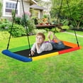 thumbnail image 5 of Gymax 60'' Kids Giant Tree Rectangle Swing 700 lbs w/ Adjustable Hanging Ropes Colorful, 5 of 10