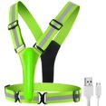 thumbnail image 2 of CHUANK LED Reflective Running Gear  Double-Sided Light-Up Reflective Running Vest with High Visibility 980ft  USB Rechargeable Night Walking Reflective Gear  Shoulder Straps & Belt Adjust, 2 of 7