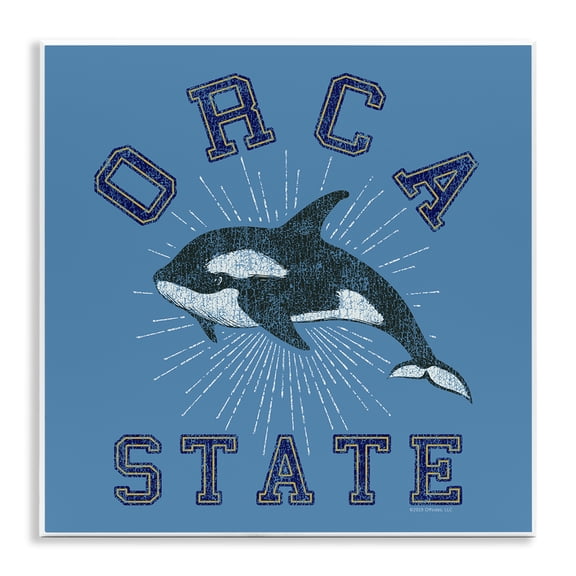 Stupell Industries Vintage Orca State Animals Painting Unframed Art Print Wall Art, 12 x 12