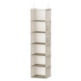 thumbnail image 2 of YOUDENOVA Hanging Closet Organizer, 6-Shelf Closet Hanging Storage with Side Pockets, Beige, 2 of 4