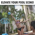 thumbnail image 3 of Dunn-Rite Products 9" - 34" Adjustable Pool Basketball Hoop, Weatherproof, 26.5"x 18.5" Backboard, 60lbs Base, Clear Blue Color (Kids and Teens), 3 of 8