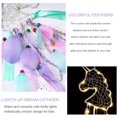 thumbnail image 3 of Unicorn Dream Catcher with Feathers Handmade Flower Pink Dream, 3 of 5