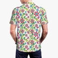 thumbnail image 4 of Daiia Vector Mexican Otomi Style Bright Pattern Men’s Polo Shirts,Solid Deck Shirt,Classic Fit, Breathable Cotton Polo for Casual and Sport Wear-XX-Large, 4 of 9