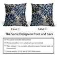 thumbnail image 6 of Navy Blue Black Pillow Covers 16x16 Set of 2 Modern Dahlia Floral Decorative Outdoor Pillowcases Geometric Art Flower Farmhouse Throw Cushion Case Decor for Couch Sofa Bed, 6 of 6
