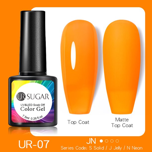 Azúcar UR 7,5 ml amarillo neón brillo reflectante Gel esmalte de uñas brillante Auroras Gel de uñas barniz para decoración de uñas barniz semipermanente Tan Jianjun unisex