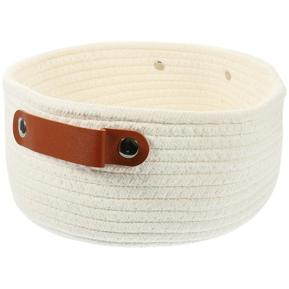 Milisten Woven Basket For Storage Storage Basket Cotton Rope Organization Women Office Use 1Set