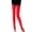 Red, variant on Tejiojio Fall Women's Elastic Cropped Trousers Slimming Candy Color Fluorescent Leggings