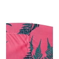thumbnail image 3 of Alimens & Gentle Mens Cotton Short Sleeve Hawaiian Shirts Sunset Holiday Shirt Leaf Pattern, 3 of 5