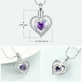 thumbnail image 2 of Cremation Jewelry Heart Urn Necklace for Women Birthstone Memorial Jewelry Pendant for Ashes for Human Pet, 2 of 5