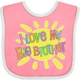 thumbnail image 3 of Inktastic I Love My Big Brother Sun and Rainbow Letters Boys or Girls Baby Bib, 3 of 4