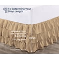 thumbnail image 5 of SGI Bedding 12 Inch Multi Ruffled Bed Skirt | Microfiber Bed Skirt | Fade Resistant, Wrinkle Free, Anti-static, Decorative, Extra Storage Space, Clutter-Free | Olympic Queen, Taupe, 5 of 8