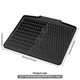 thumbnail image 4 of Lonian Dish Drying Mat for Kitchen Counter, Silicone Drying Mat with Drain Lip for Dishes, Fruits and Vegetables, Black, 4 of 6