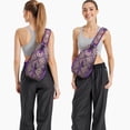 thumbnail image 2 of Retro Floral Crossbody Daypack Lightweight Sling Backpack for Students and Travelers, 2 of 6