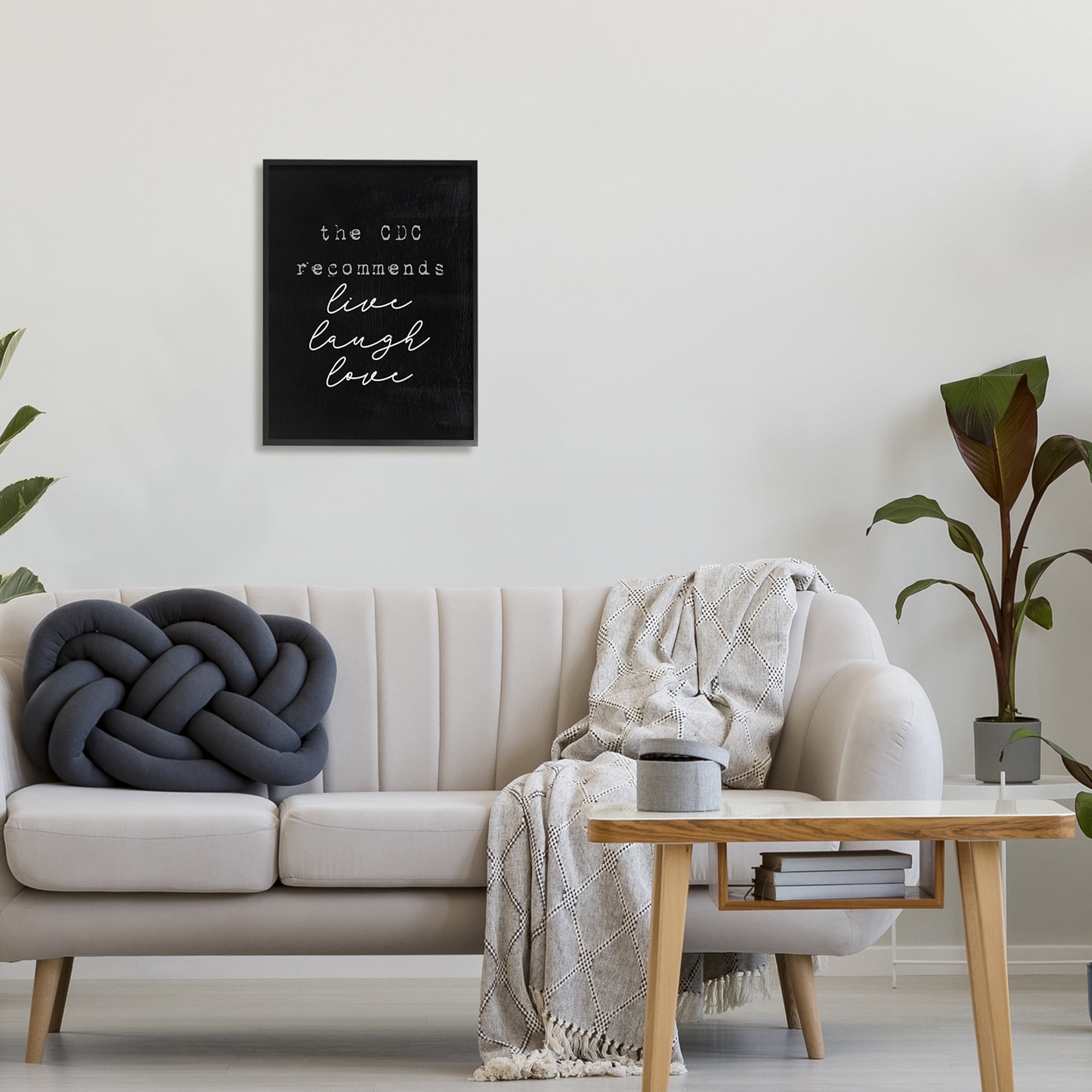 Stupell Industries CDC Recommends Live Laugh Love Funny Phrase Happiness, 16 x 20, Design by Lil' Rue