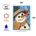 thumbnail image 2 of Toland Home Garden Snowman And Cardinal Bird Winter Flag Double Sided 28x40 Inch, 2 of 5